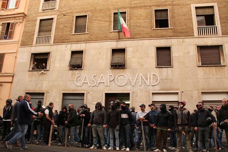 One of CasaPound’s several squatted or seized buildings